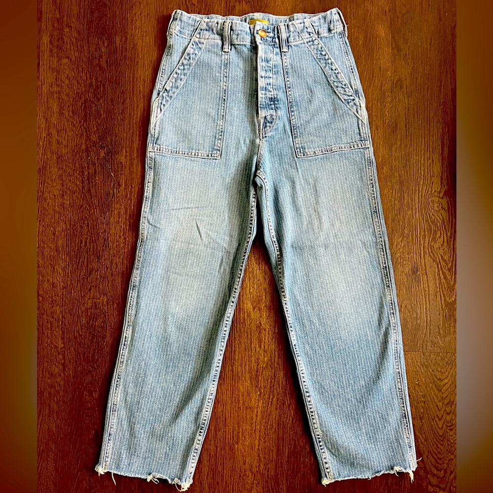 MOTHER Light Blue Cropped Jeans
